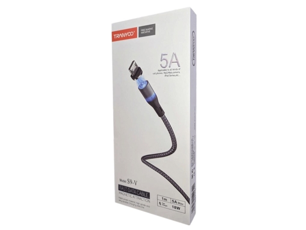 &u++ CABLE CARGADOR S9-I IPHONE MAGNETICO TRANYCO 5A